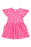 Harper Canyon Kids' Pocket T-shirt Dress In Pink Shock Cool Smileys