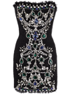 BALMAIN JEWELLED BUSTIER TWEED DRESS