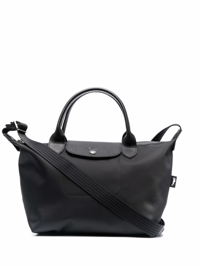 Longchamp Le Pilage Energy Top Handle Shoulder Bag In Black