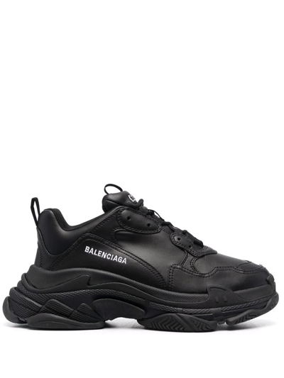 Balenciaga Triple S Low-top Trainers In Black