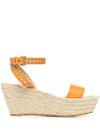 Isabel Marant Messer Espadrille Platforms In Brown