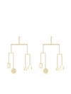 MATEO 14KT YELLOW GOLD KINETIC OBJECT MOBILE SINGLE EARRING