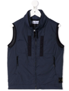 Stone Island Padded Zipped Gilet Jacket In Blue