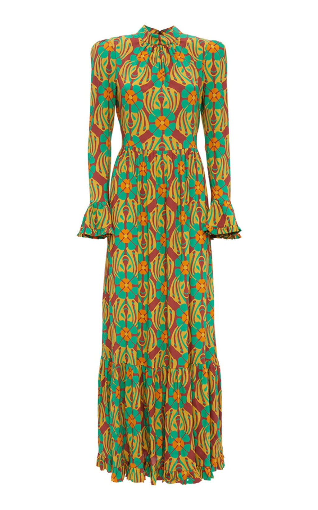 【LA DOUBLEJ】visconti tiered floral-print crepe maxi ドレス LA DOUBLEJ Visconti tiered floral-print crepe maxi dress