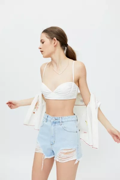 Abrand A High-waisted Relaxed Short In Tinted Denim
