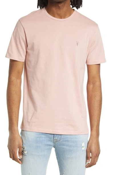 Allsaints Brace Tonic Crewneck T-shirt In Dahlia Pink