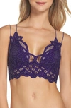 Free People Intimately Fp Adella Longline Bralette In Indigo