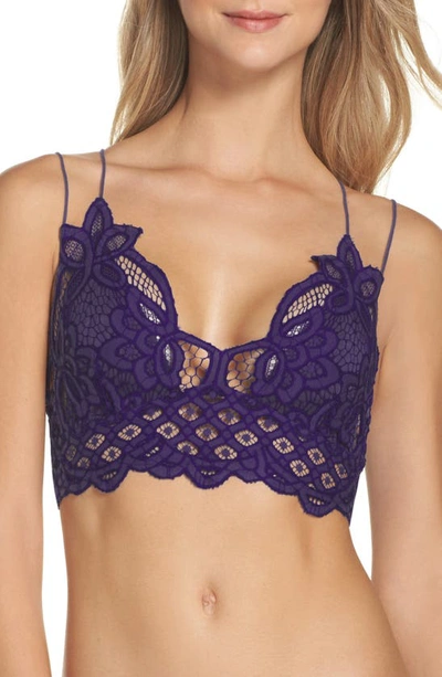 Free People Intimately Fp Adella Longline Bralette In Indigo