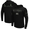 Colosseum Black Maryland Terrapins Oht Military Appreciation Hoodie Long Sleeve T-shirt In Black