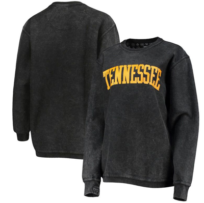 Pressbox Black Tennessee Volunteers Comfy Cord Vintage Wash Basic Arch Pullover Sweatshirt