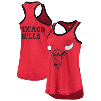 G-iii 4her By Carl Banks Women's Red Chicago Bulls Showdown Burnout Tank Top