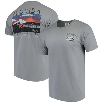 Image One Men's Gray Florida Gators Comfort Colors Campus Scenery T-shirt