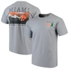 IMAGE ONE GRAY MIAMI HURRICANES COMFORT COLORS CAMPUS SCENERY T-SHIRT