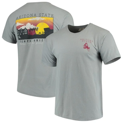 Image One Men's Gray Arizona State Sun Devils Team Comfort Colors Campus Scenery T-shirt