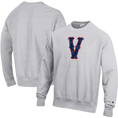 Champion Heathered Gray Virginia Cavaliers Vault Logo Reverse Weave Pullover Sweatshirt