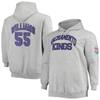 Mitchell & Ness Jason Williams Heathered Gray Sacramento Kings Big & Tall Name & Number Pullover Hoo In Heather Gray