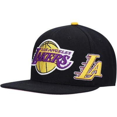 Pro Standard Men's  Black Los Angeles Lakers Roses Snapback Hat