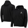 DUNBROOKE DUNBROOKE BLACK NEW ORLEANS SAINTS SHAG TRI-BLEND FULL-ZIP RAGLAN HOODIE