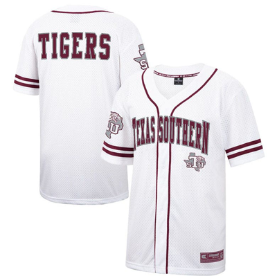 Colosseum White Texas Southern Tigers Free Spirited Mesh Button-up Baseball Jersey