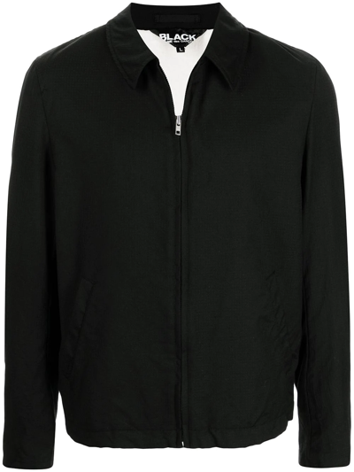 Black Comme Des Garçons 13579-print Shirt Jacket In Black