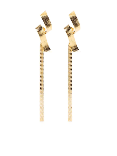 Wouters & Hendrix Swirl Chain-link Earrings In Gold