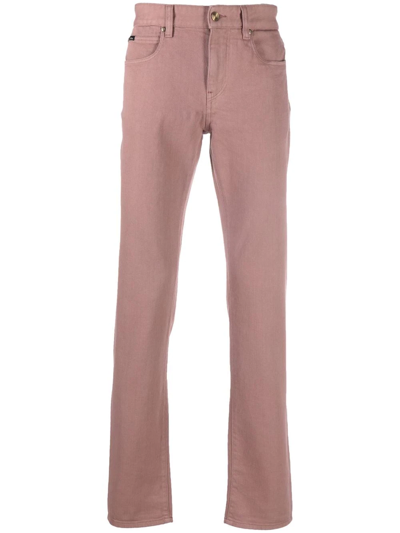 Ermenegildo Zegna Mid-rise Straight Jeans In Pink