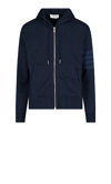 Thom Browne Three Striped Zip-front Hoodie