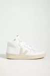 Veja Logo Patch High-top Sneakers In Beige