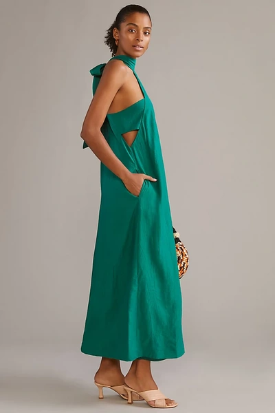 slim fit dress slacks Kelly Green Halter Maxi Dress main image 1