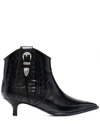 TOGA POLISHED WESTERN ANKLE BOOTS