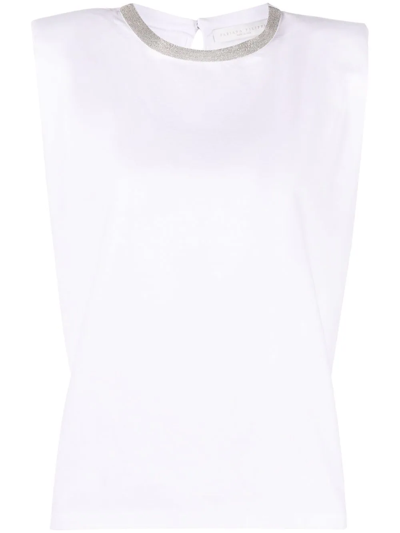 Fabiana Filippi Chain-detail Cotton Top In White
