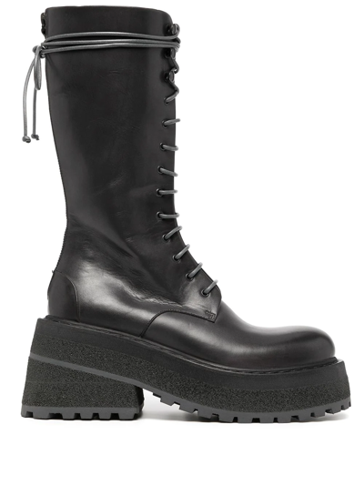 Marsèll Black Carretta Anfibio Boots In Schwarz