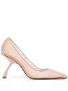 Piferi Tania 85mm Square-toe Pumps In Rosa