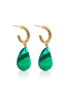 Completedworks Gem-embellished Hoop Earrings In Grün