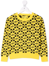Off-white Yellow Sweat For Boy With Black Logo In Yellow