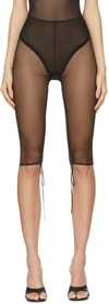 Nensi Dojaka Ssense Exclusive Black Sheer Tulle Shorts In Sheer Black