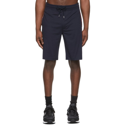 Paul Smith Navy Jersey Lounge Shorts In Blue