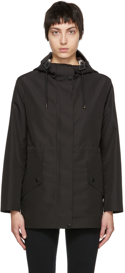 Burberry Binham Lightweight Hooded Jacket In Black