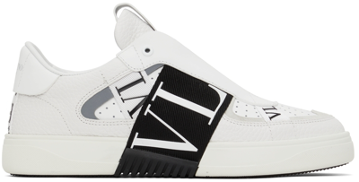Valentino Garavani White 'vl7n' Low-top Sneakers In Bianco/bianco/ghiacc