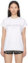 BALMAIN WHITE STRASS T-SHIRT