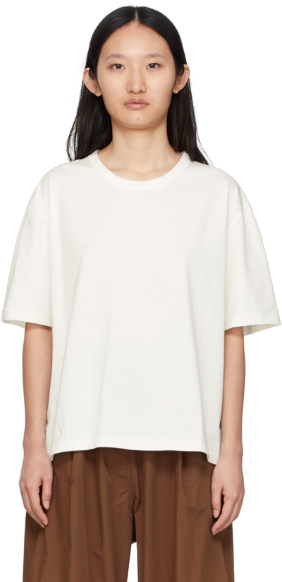 Studio Nicholson Short-sleeve Cotton T-shirt In Off White