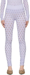 Maisie Wilen Perforated High-rise Stretch-jersey Leggings In Iris
