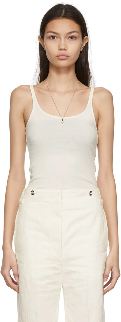 Lemaire Second Skin Cotton Jersey Tank Top In White