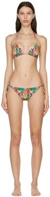 Valentino Archive Logo Print Bikini Set In M12 Multicolor