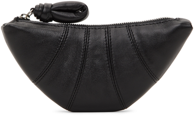 Lemaire Black Coin Croissant Pouch In 999 Black