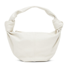 Bottega Veneta The Teen Double Knot Leather Top Handle Bag In White Gold