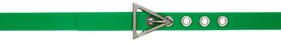 Bottega Veneta Green Triangle Belt In 3724-parake