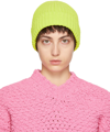 BOTTEGA VENETA YELLOW CHENILLE BEANIE