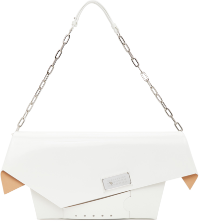 MAISON MARGIELA WHITE LARGE SNATCHED POUCH 
