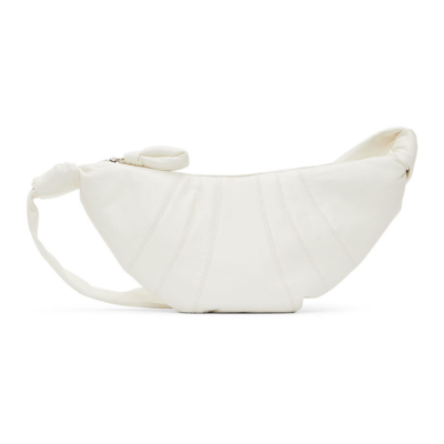 Lemaire Croissant Small Leather Cross-body Bag In White